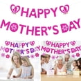 thumbnail image 4 of 1 Set Party Banner Delicate Reusable Paper Art Happy Mothers Day Hanging Flag Banner with Ribbon Scene Layout Prop, 4 of 10