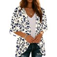 thumbnail image 4 of Xuyuer Spring Beach Cover-Up Cardigan - Women's 3/4 Sleeve Casual Shirt for Summer Seaside Outings, Resort Vacations, Breezy Seasonal Layering Top & Coastal Stroll Essentials, 4 of 7