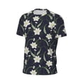 thumbnail image 6 of Wukai Lilies Flowers Print Men's Short-Sleeved Mesh T-Shirt,Quick-Dry Short Sleeve Workout T-Shirt-X-Small, 6 of 8