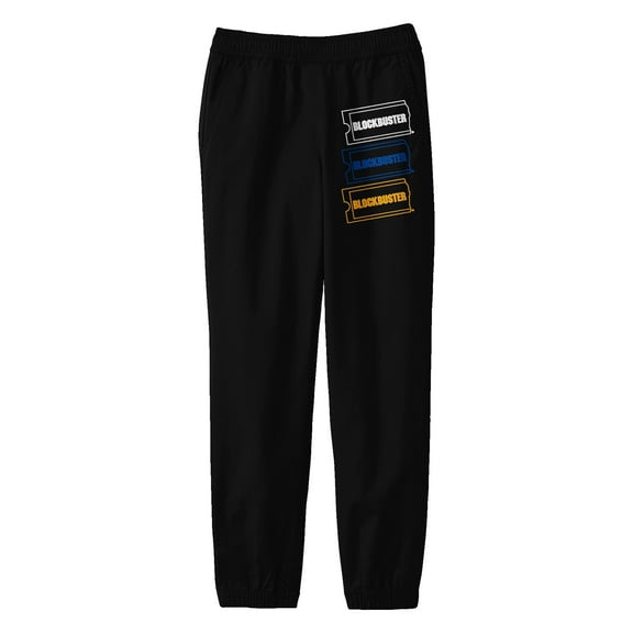 Blockbuster Logos Junior's Black Sweat Pants-M