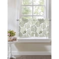 thumbnail image 3 of Half Window Curtains 24 Inches Long, Coastal Sage Green Window Treatment Curtain Drapes, Ocean Coral Starfish Shell Modern Short Curtains Tiers for Kitchen Over Sink, 27.5"x24", 2 Panels, 3 of 7
