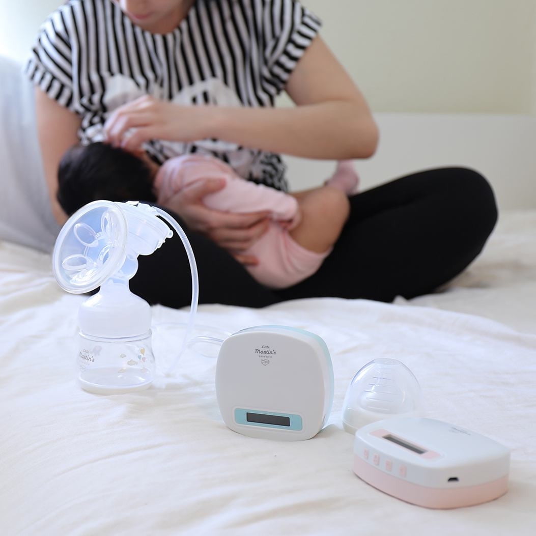 Little Martin's Drawer Rechargeable Single Electric Breast Pump, Gentle & Comfort Breastfeeding Pump, Wireless, Whisper Quiet Motor, Perfect for Travel - Blue