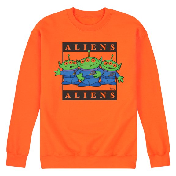 Toy Story 4 - Type Block Aliens - Men's Crew Neck Fleece Pullover