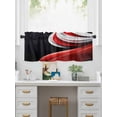 thumbnail image 5 of Valances for Windows Abstract Stitching Rod Pocket Cafe Window Treatments Valance Curtains for Kitchen Bathroom Laundry Basement Windows 42"x12", 5 of 9