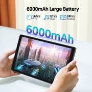 PUTECCH Tablet 10 inch, Android 14 Tablet, 32GB ROM 1TB Expand Computer Tablets, Quad Core Processor 6000mAh Battery, 1280x800 IPS Touch Screen, 2+2MP Dual HD Camera, Bluetooth Wifi Tablet PC,Gray