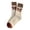 A-White105, variant on Yuanlong Womens Retro Striped Crew Socks Soft Stretch Winter Thick Warm Mid Calf Casual Stylish Socks