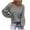 Gray, variant on Naughtyhood Women Clearance Fashion Solid Color Long Sleeve Pullover Tops Off Shoulder Shirt Sweater Tops