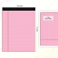 thumbnail image 2 of AllWays Plaza Pink Legal Pad Note Pads 8.5 x 11 inch, Wide Ruled Clear Print Writing Pads 30 Sheets/Pad, 20lb Colored Paper, Perforated Notepad with Sturdy Back (3 Pads Pink), 2 of 12