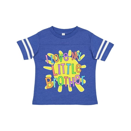 

Inktastic I Love My Little Brother- Sun and Rainbow Letters Gift Toddler Boy or Toddler Girl T-Shirt