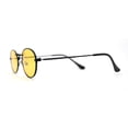 thumbnail image 4 of Hippie Micro Narrow Oval Pop Color Lens Metal Rim Sunglasses Black Yellow, 4 of 4