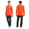thumbnail image 7 of ProtectX High Visibility Shirts Safety for Men Women, Sun Protection Long Sleeve Work T Shirt Construction Shirts, Orange, Medium, 7 of 7