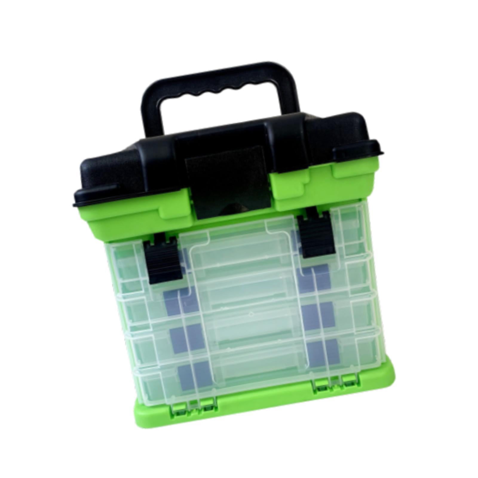 colaxi Fishing -Tackle Box with Removable Partition Walls of Portable Tackle Tablet Tablet Velimnut Accessories Warehouse Container for Amateur Anglers Green