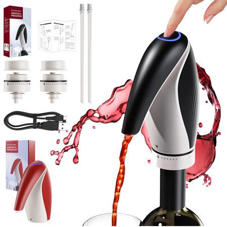 

Wine Aerator Electric Wine Decanter Dispenser USB Powered One-touch Air Pressure Electric Wine Aerator for Bar Party Kitchen