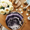 thumbnail image 2 of Round Placemats Abstract Purple Black White 15 inch Set of 4 Table Mats for Dining Table Modern Art Heat Resistant Non-Slip Kitchen & Home Decorative Place Mat Set, 2 of 8
