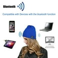thumbnail image 4 of GRNSHTS Bluetooth Hat Beanie for Mens Gifts, Music Hat with Wireless Bluetooth V4.2 Winter Hat Built-in HD Stereo Speakers & Microphone with Rechargeable USB for Winter Outdoor Sports (Blue), 4 of 7