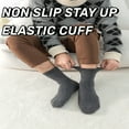 thumbnail image 3 of YITUMU 3 Pairs Men Wool Socks, Warm Wool Socks For Men, Men's Winter Thermal Socks, Mens Cozy Thick Socks, Christmas Gifts For Men Dad Husband Grandfather, Size 6-10, DarkGrey, 3 of 9