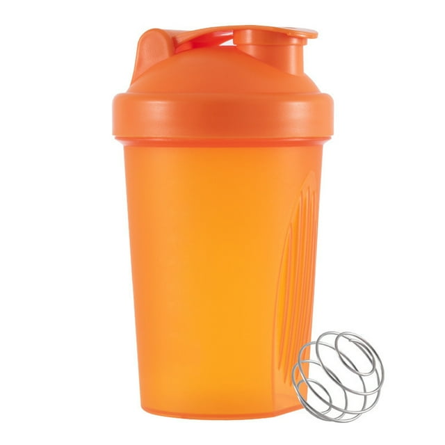 Matsuzay Botella hermética de la coctelera de la bebida de los PP para los batidos de proteínas On Go tapa hermética tamaño portátil Cocina y Comedor Naranja