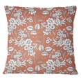 thumbnail image 1 of S4Sassy Floral Print 2 Pcs Peach Cotton Poplin Square Cushion Cover Pillow Case Throw-16 x 16 Inches, 1 of 4