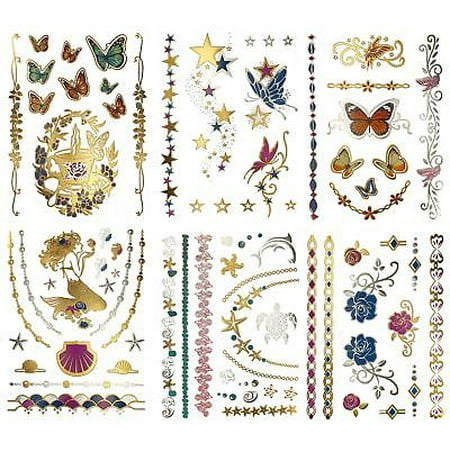 Terra Tattoos Temporary Tattoos for Kids - Over 75 Fairytale Butterfly (Best Butterfly Tattoo Designs)