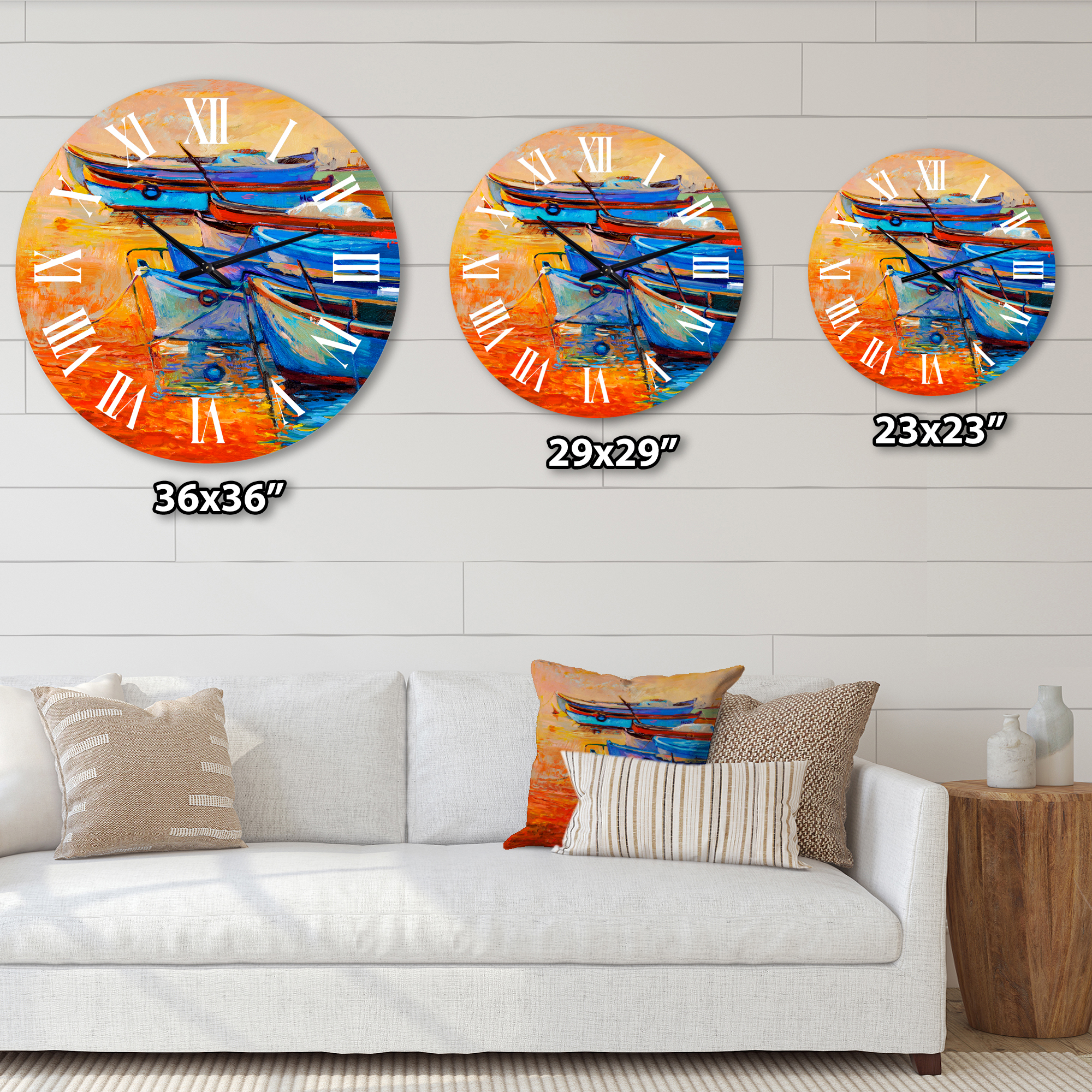 Designart 1 in Quartz Coastal Wall Clock