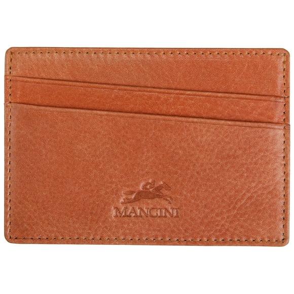 Mancini Slim RFID Card Case, Cognac