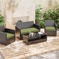 thumbnail image 6 of Snubbull 3 Pack Outdoor Replacement Cushions for 4-Seater Wicker Rattan Loveseat Sofa Chair Patio Furniture, 36 x 18 x 3,18 x 18 x 3, Light Green, 6 of 7