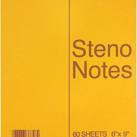 Steno Notebook, Gregg-Ruled,Eye-Ease Paper