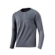 thumbnail image 2 of Blusas y camisas de manga larga y cuello redondo para hombre, informales, a la moda, de color liso, para correr, fitness, de alta elasticidad, de manga larga y cuello redondo, para ejercicio, de polié, 2 of 7