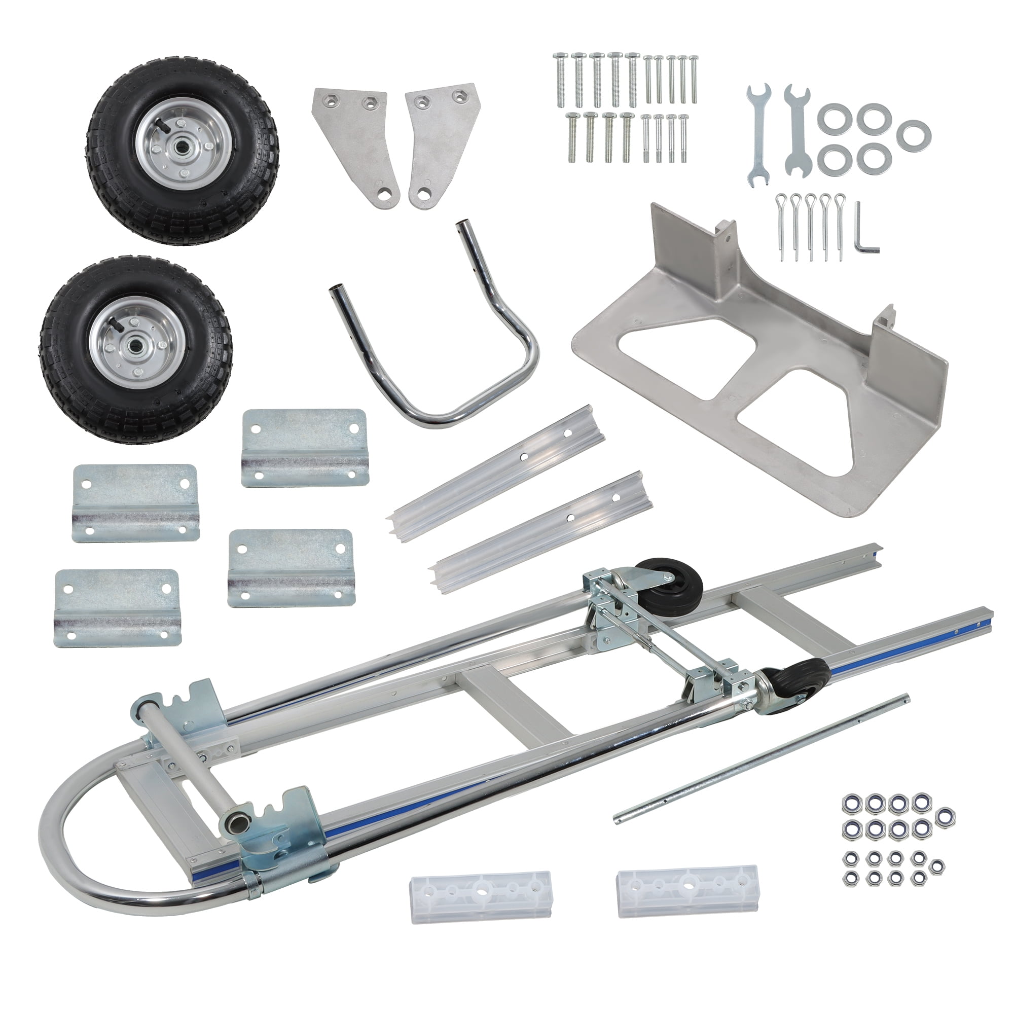 Hand Truck 1000Lb Aluminum 2 In 1 Folding Trolley Convertible Folding Dolly Cart