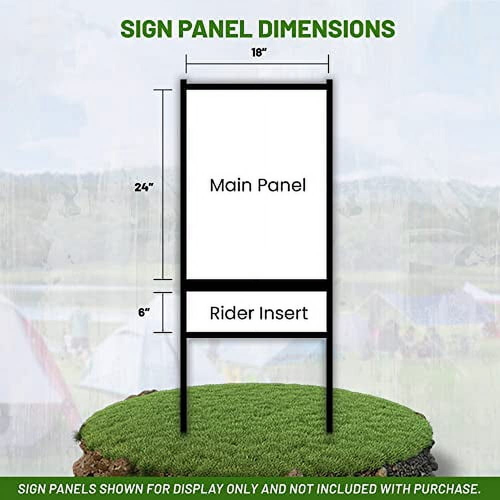 justsignframes Real Estate Yard Sign Stake Metal H Frame (1 Pack) - 24" x 18"
