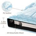 thumbnail image 4 of PU Leather Photo Album with 20 Self-Adhesive Pages 3-Ring Binder DIY Scrapbook Album for Pictures & Keepsakes11.8×11.2×1.5in Light Blue Dolphins Nautical Pattern, 4 of 9