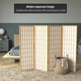 thumbnail image 2 of Red Lantern 4 ft. Short Window Pane Shoji Screen - Natural - 4 Panels, 2 of 7