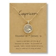 thumbnail image 1 of PVCS Chaîne de Pièces Dorée Collier Jour et Nuit Douze Constellations Collier Couple, 1 of 1