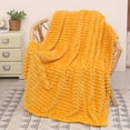 thumbnail image 5 of Catalonia Throw Blankets for Beds, Couches, Super Soft Fuzzy Plush Fleece Blankets for Adults and Kids, Machine Washable, 50"" X 60"", Yellow, 5 of 7