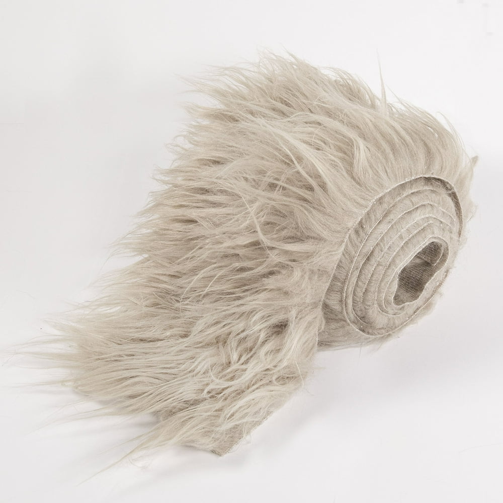 IMIKEYA 4-Pack Faux Fur Ribbon Strips - Soft Shaggy Plush Trim For DIY Crafts, Gnome Beards, Christmas & Costumes