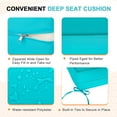 thumbnail image 6 of EAGLE PEAK Outdoor Deep Seat Patio Seat Cushion Set, 2-Piece Back Chair Cushion, Set of 1, Blue, 6 of 7