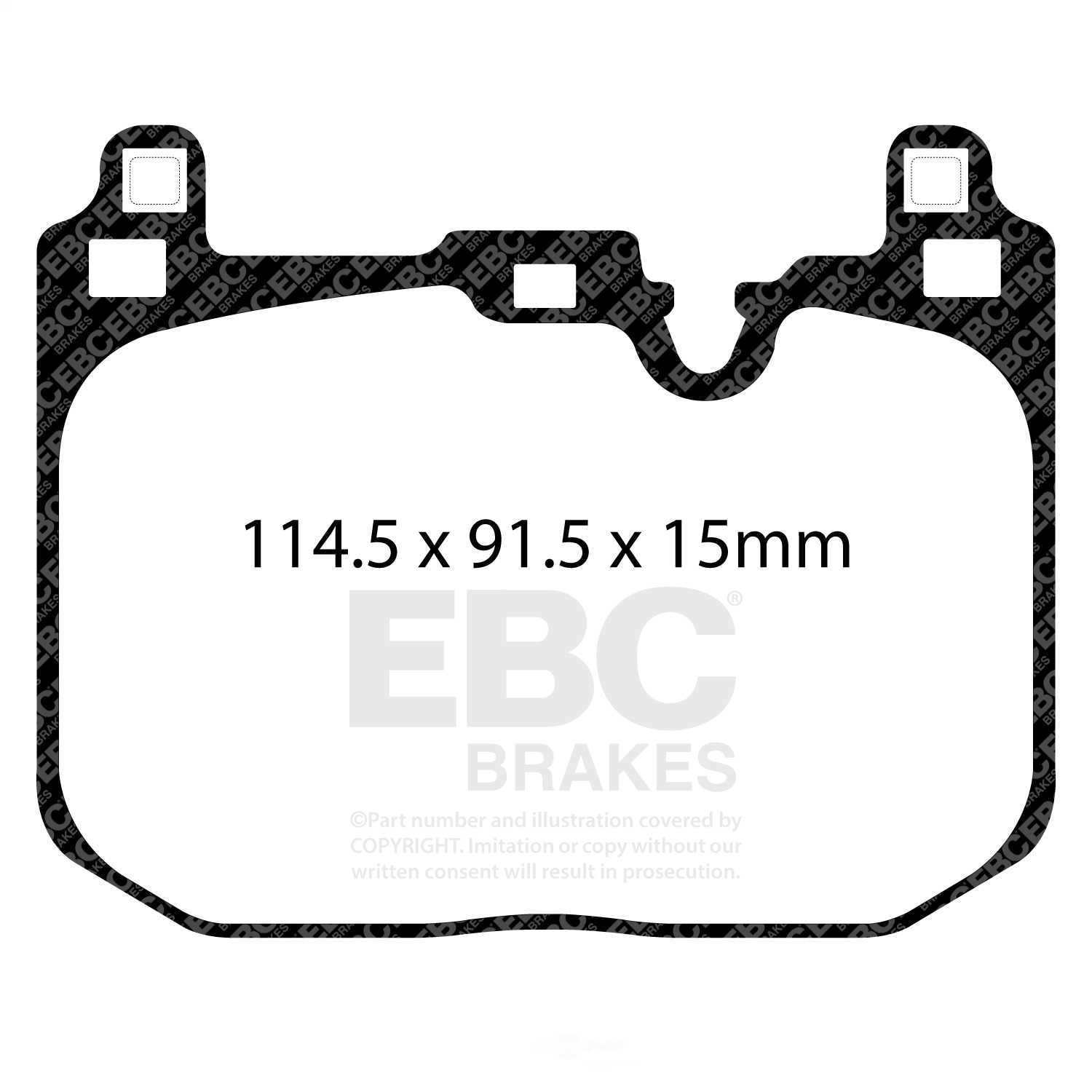 EBC YELLOWSTUFF PADS Fits select: 2018-2022 BMW X2, 2022-2023 BMW 228I