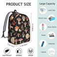 thumbnail image 5 of Mushroom and Lobster Black Pattern Backpack for School, Cute School Bag with Adjustable Shoulder Straps and Padded Back, 15.7"x11.8"x5.5", 5 of 5