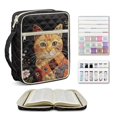 thumbnail image 2 of Pzuqiu Cats Bible Cover Books Covers for Women Quilted Bible Case Large Bibles Cover with Handle and Front Pocket Carrying Case Study Supplies Accessories with Tags&Bookmark, 2 of 7