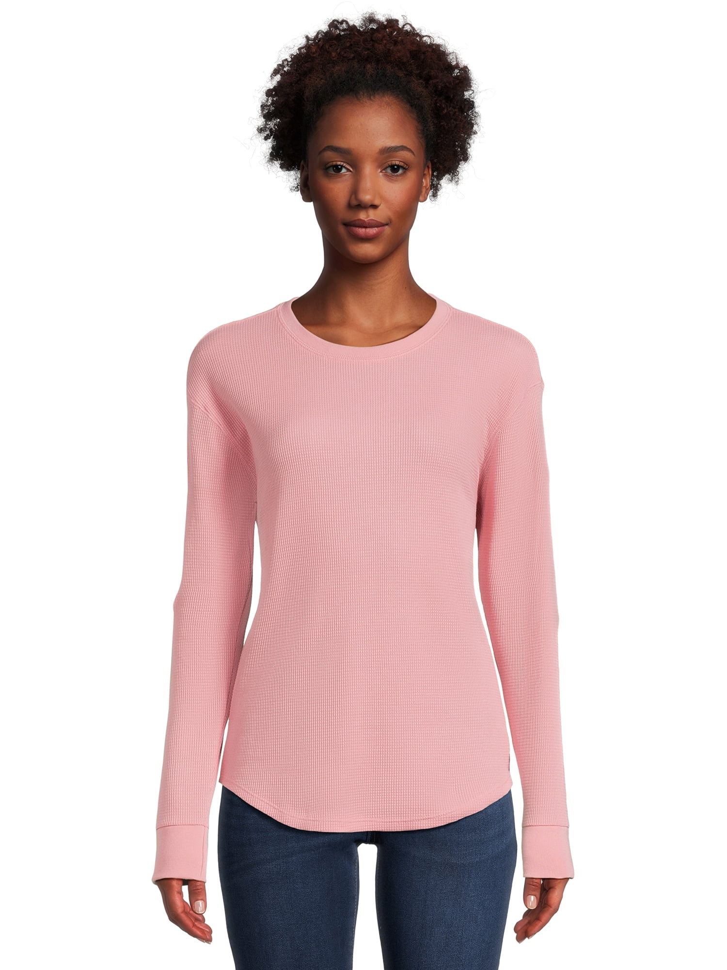 Time and Tru Women's Thermal Top with Long-Sleeves, 2-Pack, Sizes XS-XXXL