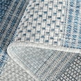 thumbnail image 6 of SAFAVIEH Courtyard Paul Striped Indoor/Outdoor Runner, 2'3" x 8', Grey/Navy, 6 of 13