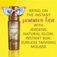 Jergens Natural Glow Instant Sun Sunless Tanning Mousse, Deep Bronze, 6 fl oz