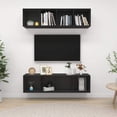 thumbnail image 4 of vidaXL 2x Wall-mounted TV Cabinets Chipboard Hanging Furniture Multi Colors, 4 of 11