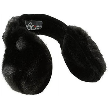 180s Women's Vail Faux Fur Behind the Head Ear Warmers, Black, One Size