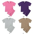 thumbnail image 3 of GYRATEDREAM Toddler Girls Boys Short Sets Summer Outfits Solid T-Shirt+Biker Jogger Shorts Girls 2 Piece Outfits Tracksuit Set 9 Months-13 Years, 3 of 3