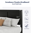 thumbnail image 6 of Queen Size Farmhouse Wooden Bed Frame with Headboard, Rustic Platform Bed with Silent Wood Slat System, No Box Spring Needed, Rustic Black, 6 of 6