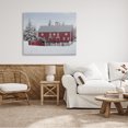 thumbnail image 2 of Stupell Industries Red Barn Winter Landscape Snowy Farm Pine Trees, 48 x 36,Design by Lori Deiter, 2 of 7