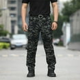 thumbnail image 4 of Xysaqa Men's Big & Tall Camouflage Tacticals Pants, Men Cotton Travel Hiking Pants Elastic Waistband Outdoor Military Cargo Work Pants Trousers with Multi Pockets 2X 3X 4X Clearance (No Belt), 4 of 7