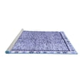 thumbnail image 2 of Ahgly Company Machine Washable Indoor Square Abstract Blue Modern Area Rugs, 5' Square, 2 of 4