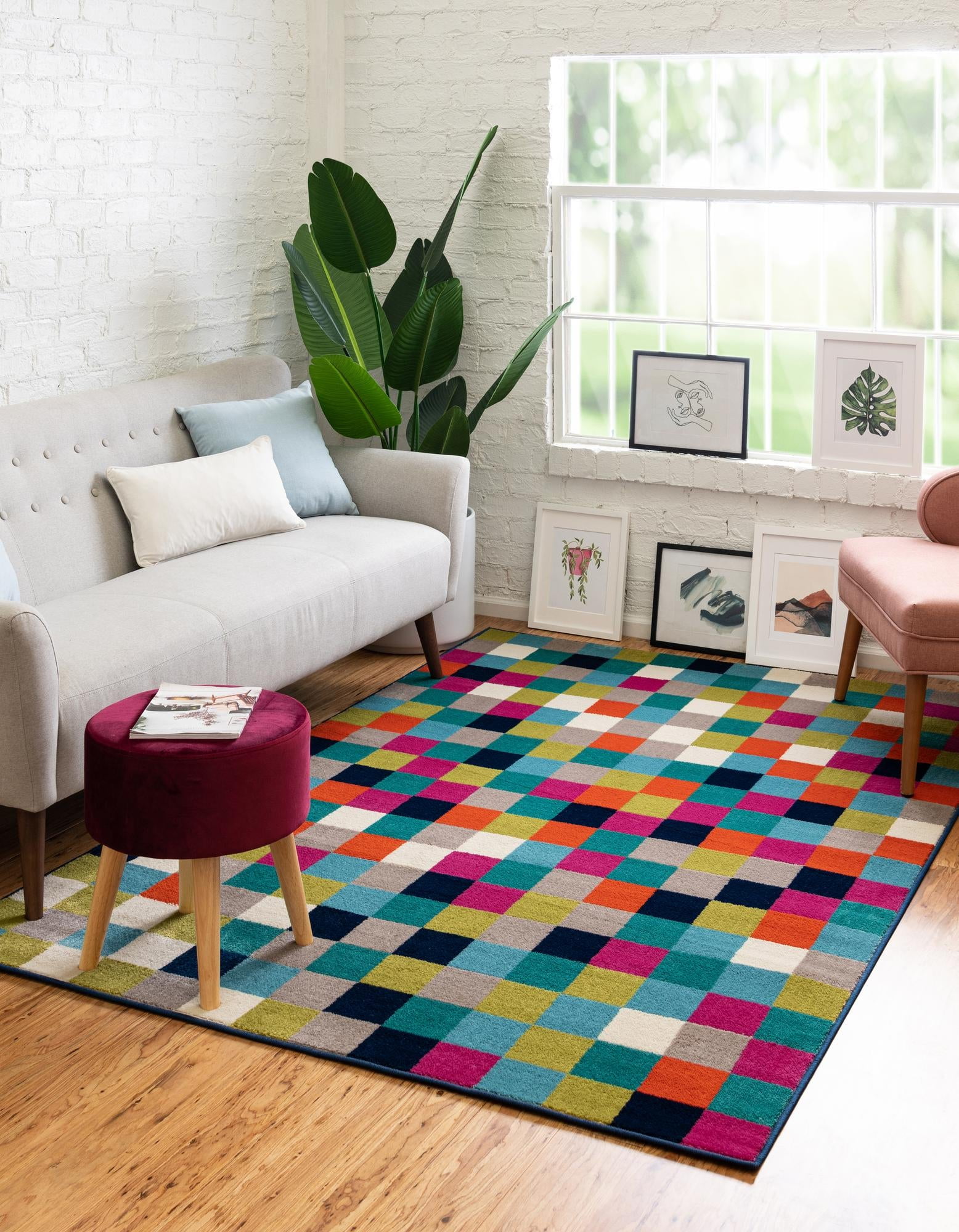 Outdoor Solid Collection Rug 10 Ft Square Aquamarine